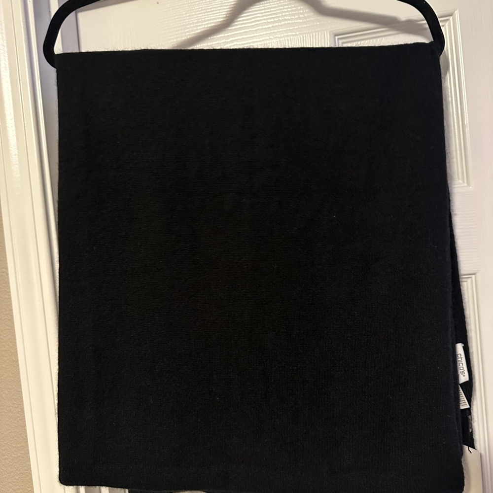 100% cashmere black scarf